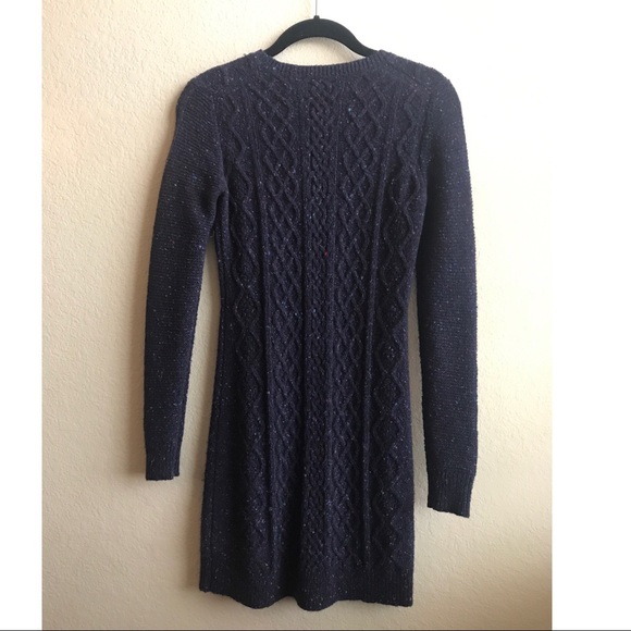 THEORY Cable Knit Fitted Wool Sweater Dress - Picture 2 of 4